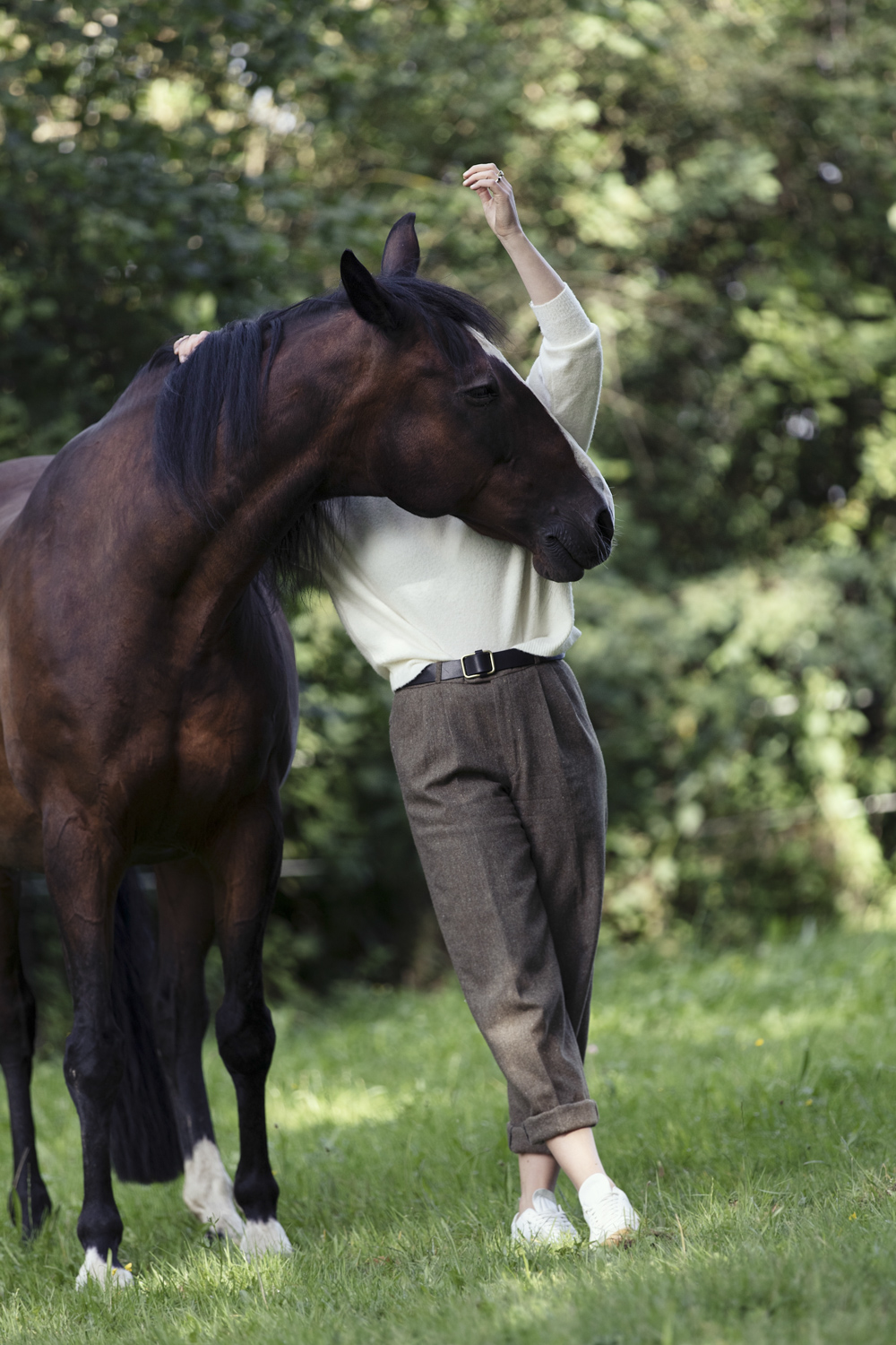Johanna mit Pferd